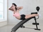 Abdominal Weight Bench 2 Foldable Traction Straps Max Load 100KG