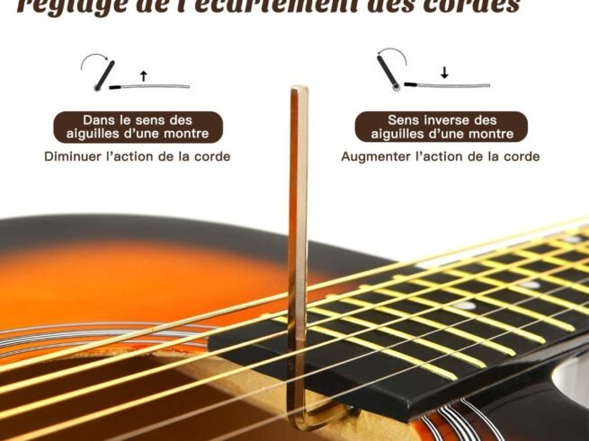 Wooden Acoustic Guitar Cutaway Folk 6 Accessories for Beginners and Professionals