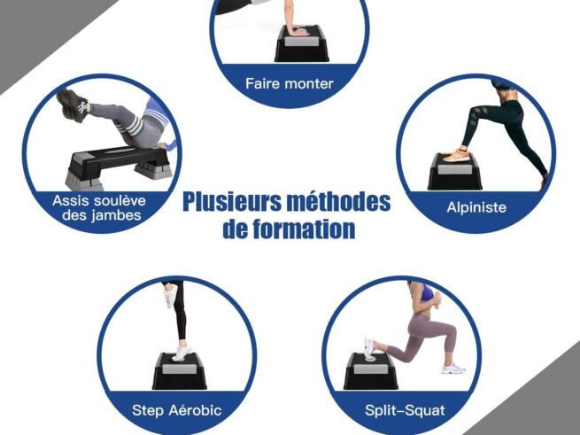 Aerobic Stepper Fitness Exercise Step 3 Adjustable Height Risers Non-Slip Pads