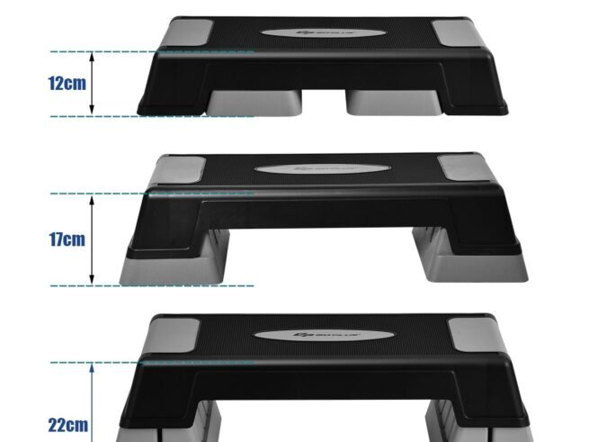 Aerobic Stepper Fitness Exercise Step 3 Adjustable Height Risers Non-Slip Pads