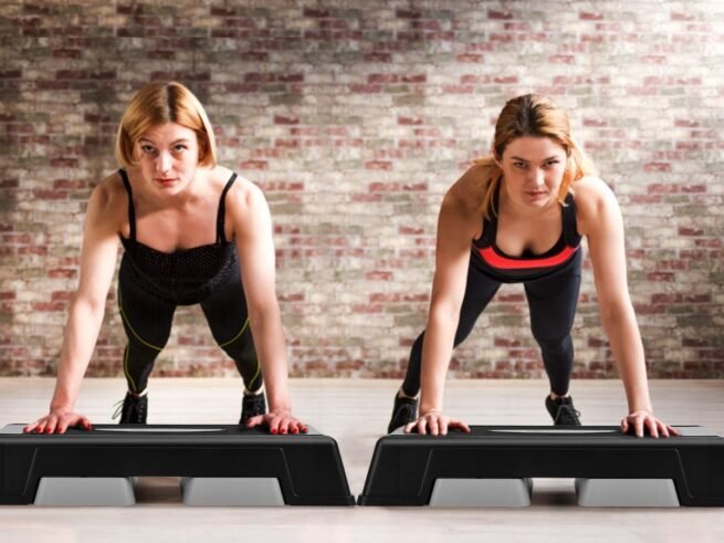 Aerobic Stepper Fitness Exercise Step 3 Adjustable Height Risers Non-Slip Pads