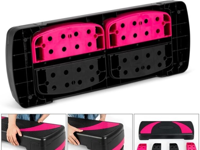 Aerobics Stepper Exercises Step Adjustable Height 3 Levels 10/15/20CM Non-Slip