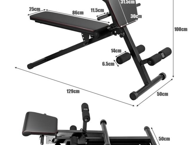 Adjustable Abdominal and Back Weight Bench Max. Load 150KG