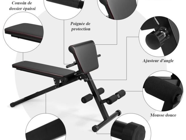 Adjustable Abdominal and Back Weight Bench Max. Load 150KG
