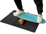 Balance Training Board with Roller and Non-Slip Mat Blue