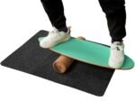 Balance Training Board with Roller and Non-Slip Mat Green