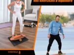 Balance Training Board with Roller and Non-Slip Mat Orange