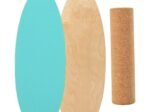 Balance Training Board with Roller and Non-Slip Mat Blue
