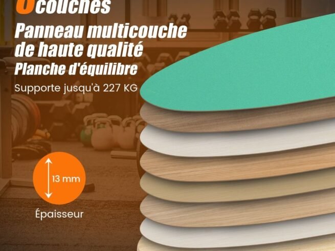 Balance Training Board with Roller and Non-Slip Mat Green