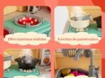 Children's Kitchen with Steam and Boil Effects 69pcs Realistic Lights Sounds