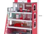 Children's Fire Station with Stable Frame Complete Accessories Building Set