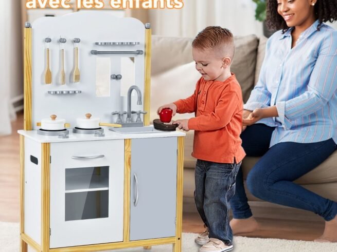 Children's Kitchen 5 Accessories 1 Sink 1 Oven 2 Stoves Imitation Toy