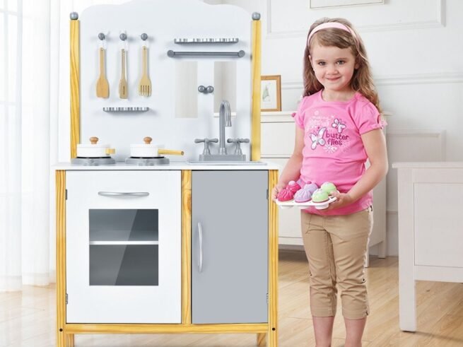 Children's Kitchen 5 Accessories 1 Sink 1 Oven 2 Stoves Imitation Toy