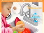 Children's Kitchen 5 Accessories 1 Sink 1 Oven 2 Stoves Imitation Toy