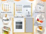 Children's Kitchen 5 Accessories 1 Sink 1 Oven 2 Stoves Imitation Toy