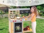 Children's Kitchen in Fir Wood Outdoor Indoor Mobile Counter 89 x 45 x 90cm
