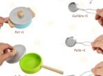 Children's Kitchen with Accessories Microwave Saucepan Utensil Toys Play