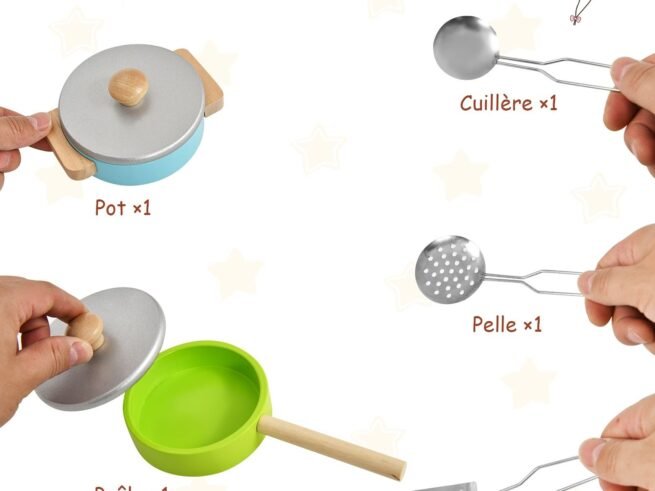Children's Kitchen with Accessories Microwave Saucepan Utensil Toys Play