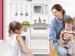 Children's Kitchen with Accessories Microwave Saucepan Utensil Toys Play