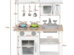 Children's Kitchen with Accessories Microwave Saucepan Utensil Toys Play