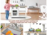 Children's Kitchen with Accessories Microwave Saucepan Utensil Toys Play