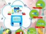 2 in 1 Children's Medical Toy 10 Pcs Accessories Wheeled Suitcase Light Sound