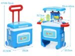 2 in 1 Children's Medical Toy 10 Pcs Accessories Wheeled Suitcase Light Sound