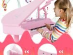 Multifunctional Children's Toy Piano 37 Keys Microphone Teaching Mode Led