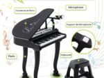 Multifunctional Children's Toy Piano 37 Keys Microphone Teaching Mode Led