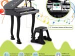 Multifunctional Children's Toy Piano 37 Keys Microphone Teaching Mode Led