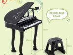 Multifunctional Children's Toy Piano 37 Keys Microphone Teaching Mode Led