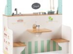 Children's Kitchen Double-Sided Wooden for Role of Cook and Customer