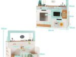 Children's Kitchen Double-Sided Wooden for Role of Cook and Customer