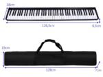 Electric Digital Piano Keyboard 88-Key 128 Rhythms 128 Notes Dynamics Adjustment MIDI/USB Interface