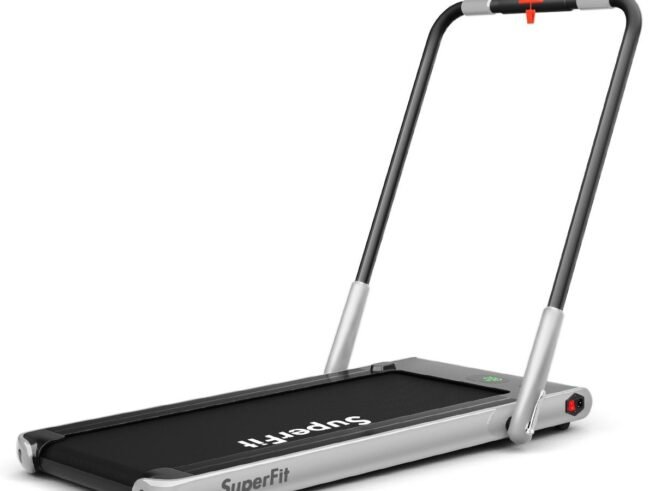 2 in 1 Foldable Electric Treadmill 1 to 12 Km/H 1.67KW Motor Bluetooth Speaker