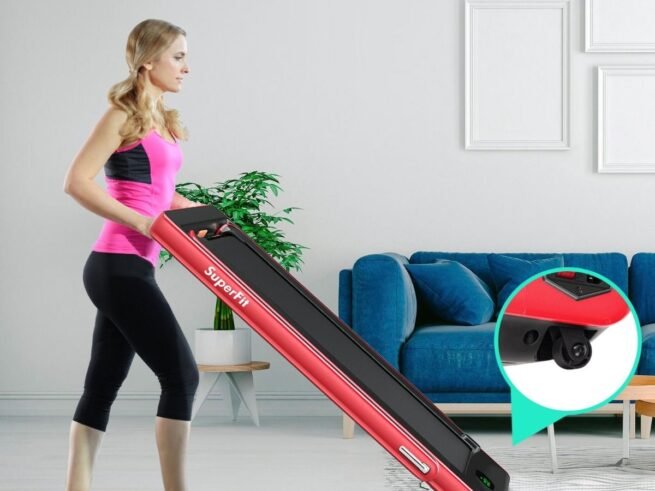 2 in 1 Foldable Electric Treadmill 1 to 12 Km/H 0.75HP Motor Bluetooth Speaker