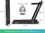 2 in 1 Foldable Electric Treadmill 1 to 12 Km/H 0.75HP Motor Bluetooth Speaker
