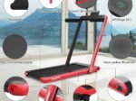 2 in 1 Foldable Electric Treadmill 1 to 12 Km/H 0.75HP Motor Bluetooth Speaker