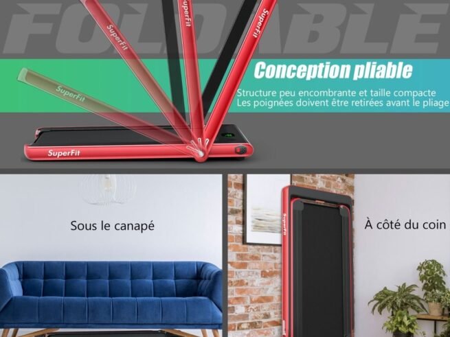 2 in 1 Foldable Electric Treadmill 1 to 12 Km/H 0.75HP Motor Bluetooth Speaker