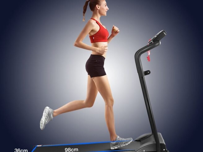 Foldable Electric Treadmill 1 to 10 Km/H 12 Programs Safety Key 1.0HP Motor
