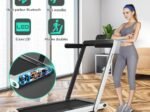 2 in 1 Foldable Electric Treadmill 1 to 12 Km/H 0.75HP Motor Bluetooth Speaker
