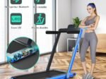 2 in 1 Foldable Electric Treadmill 1 to 12 Km/H 0.75HP Motor Bluetooth Speaker