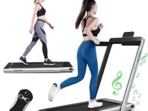2 in 1 Foldable Electric Treadmill 1 to 12 Km/H 0.75HP Motor Bluetooth Speaker