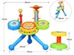 2 in 1 Electronic Drum Set for Children Microphone and Stool