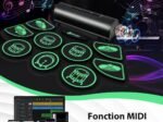 Electronic Drums 9 Pads MIDI Function 2 Stereo Speakers 2 Pedals 2 Sticks 7 Tythms and 4 Songs