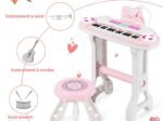 Electronic Keyboard Piano for Children 37 Keys 4 Percussion Effects Microphone