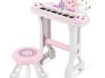 Electronic Keyboard Piano for Children 37 Keys 4 Percussion Effects Microphone