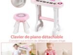 Electronic Keyboard Piano for Children 37 Keys 4 Percussion Effects Microphone