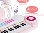 Electronic Keyboard Piano for Children 37 Keys 4 Percussion Effects Microphone