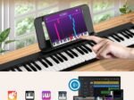 61-Key Foldable Digital Piano with 128 Sounds and 128 Rhythms Bluetooth